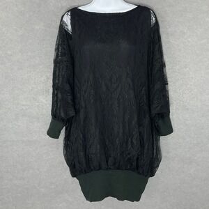 Elizabeth and James Mini Dress Black Silk Grunge Vamp Dark Fairy Sz S Whimsigoth